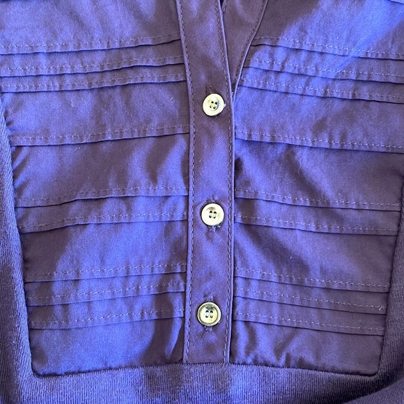 NWOT Purple XL 100 % cotton shirt by Karen Scott - Picture 5 of 5
